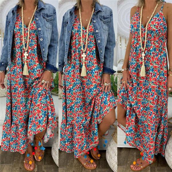 Boho Floral Maxi Dress